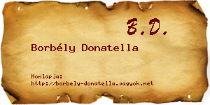 Borbély Donatella névjegykártya
